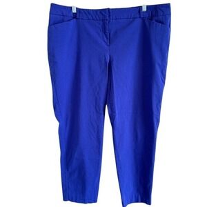 Worthington Women's Purple Slim Fit Capri Crop Dress Pants Stretch Career‎ 18W